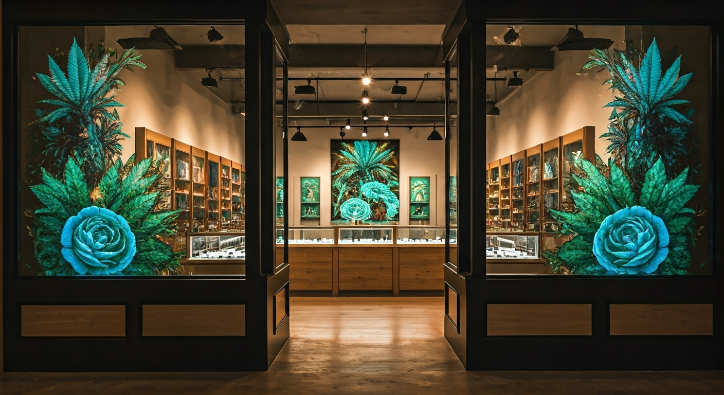 modern cannabis dispensary exterior